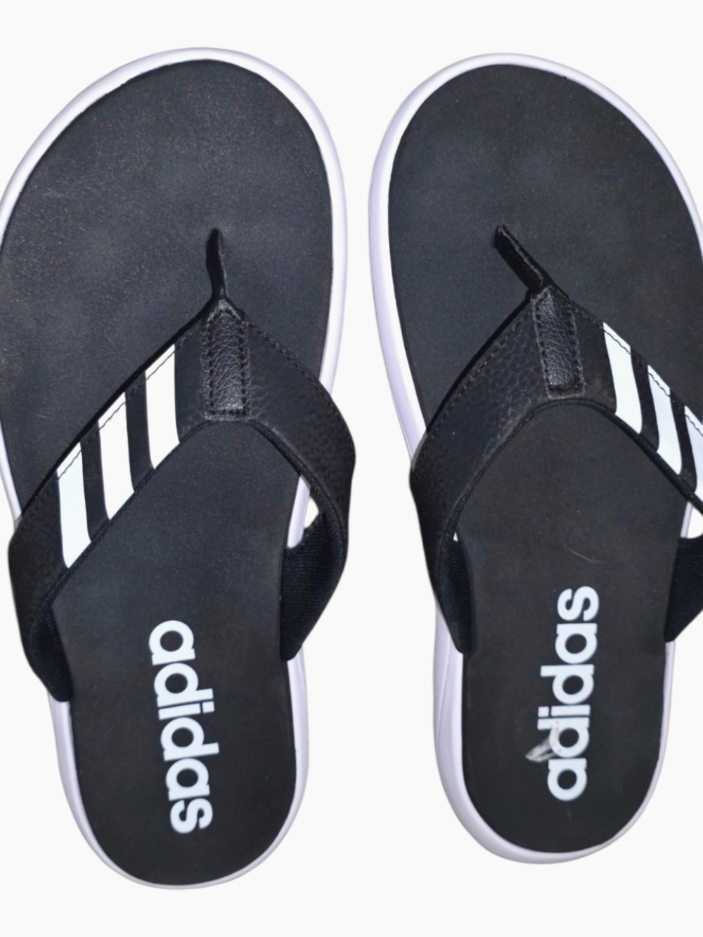 Adidas Black & White Slide Sandals